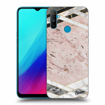 Etui na Realme C3 - Pink geometry