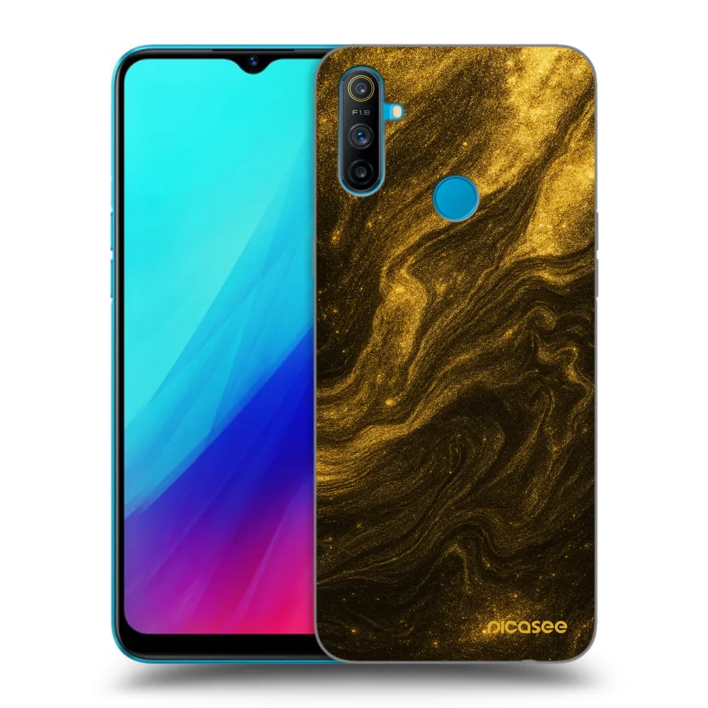 Picasee silikonowe czarne etui na Realme C3 - Black