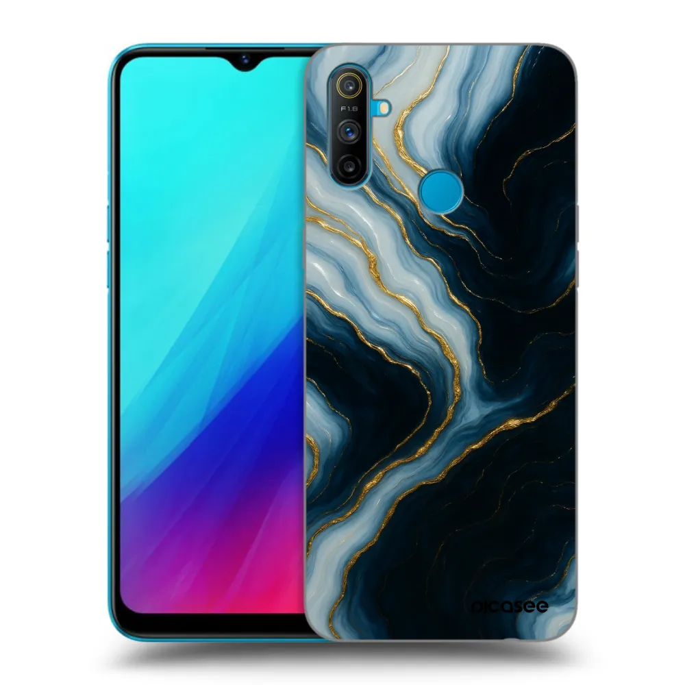 Picasee silikonowe czarne etui na Realme C3 - Luna