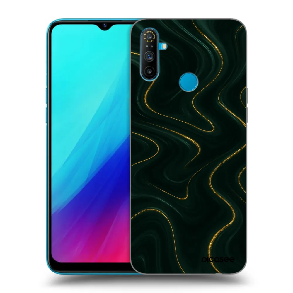 Picasee silikonowe czarne etui na Realme C3 - Vawes