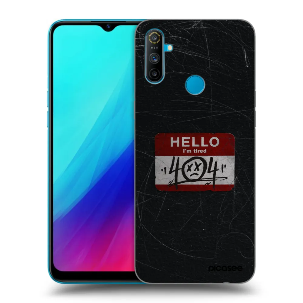 Picasee silikonowe czarne etui na Realme C3 - HELLO 404