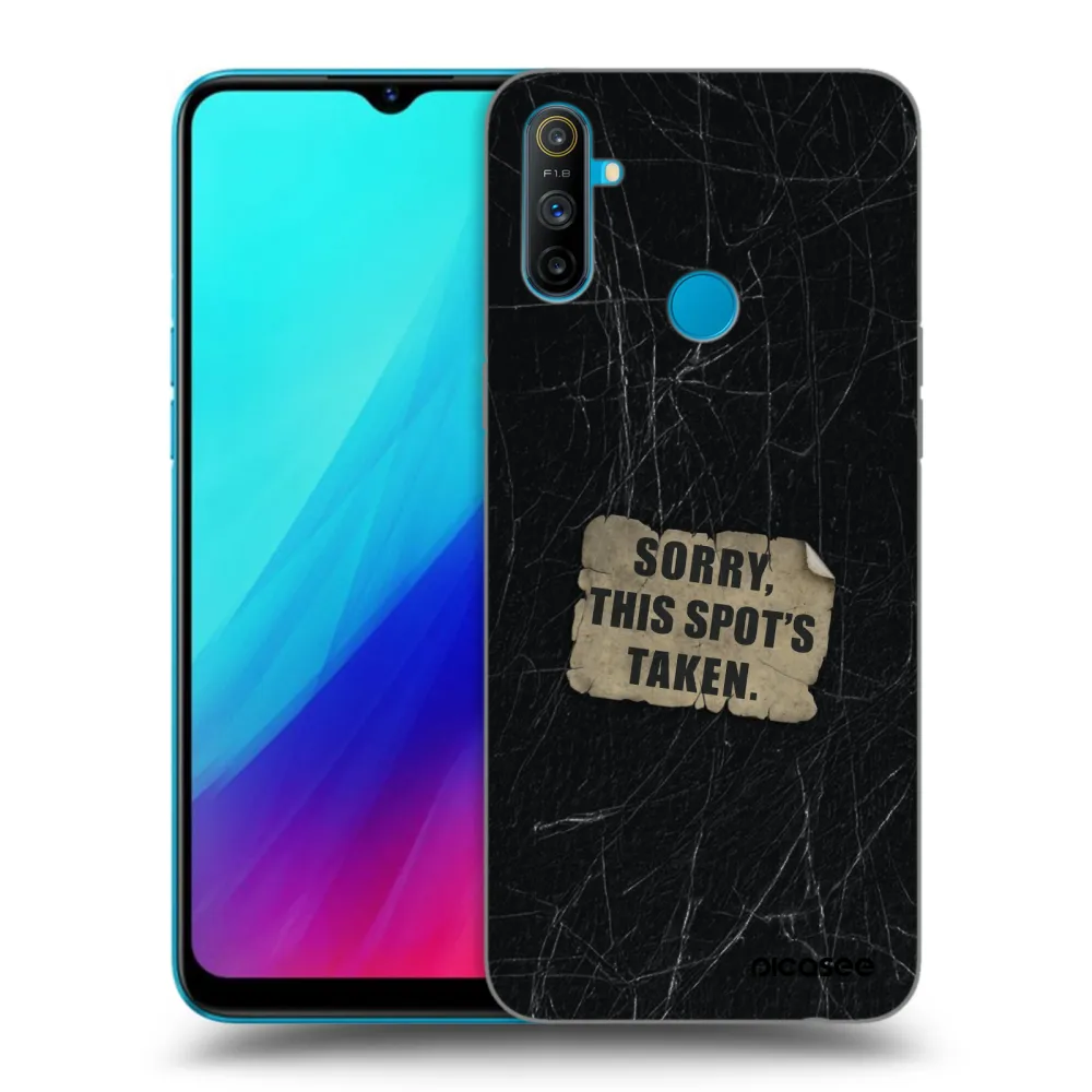 Picasee silikonowe czarne etui na Realme C3 - SORRY