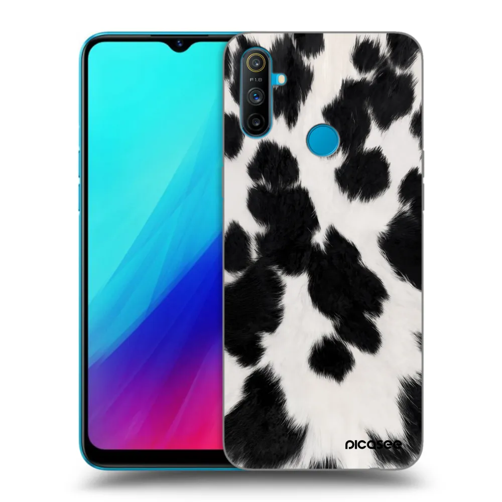 Picasee silikonowe czarne etui na Realme C3 - Black Moo