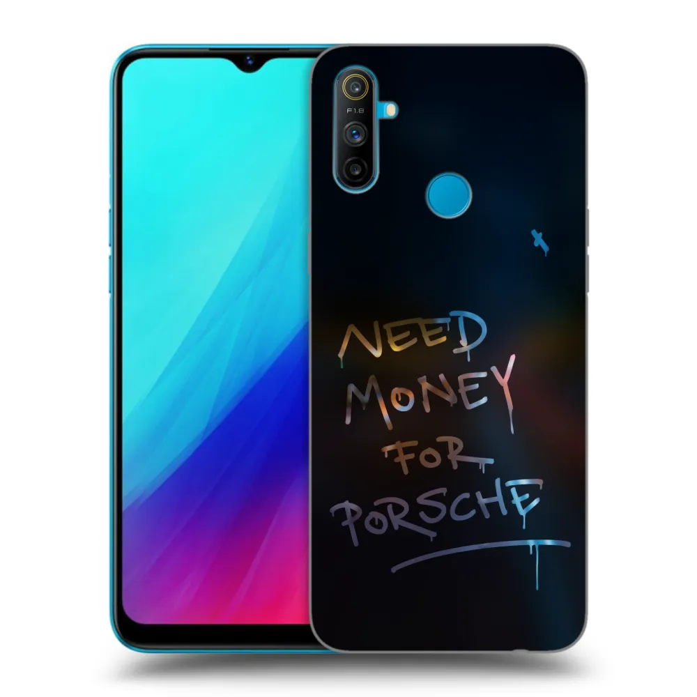 Picasee silikonowe czarne etui na Realme C3 - Neon Nights