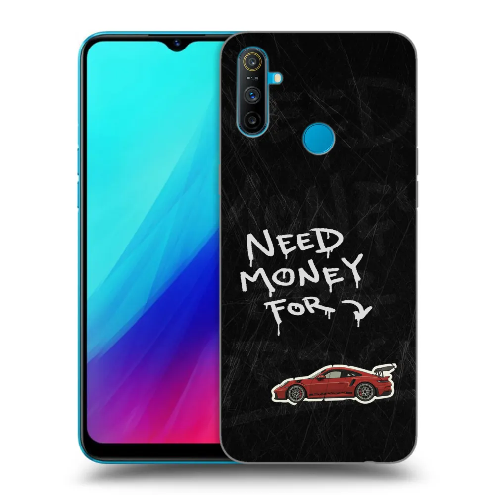 Picasee silikonowe czarne etui na Realme C3 - Track Mode