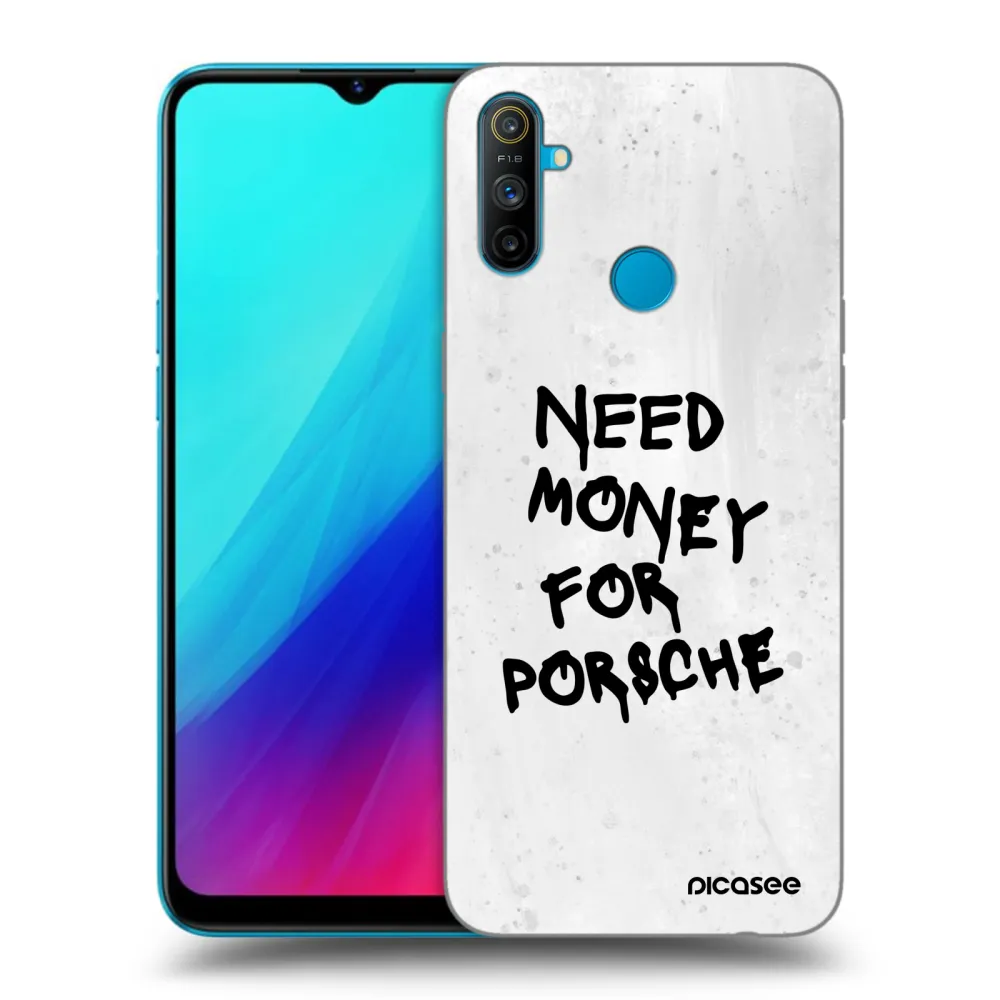 Picasee silikonowe czarne etui na Realme C3 - White Dollar