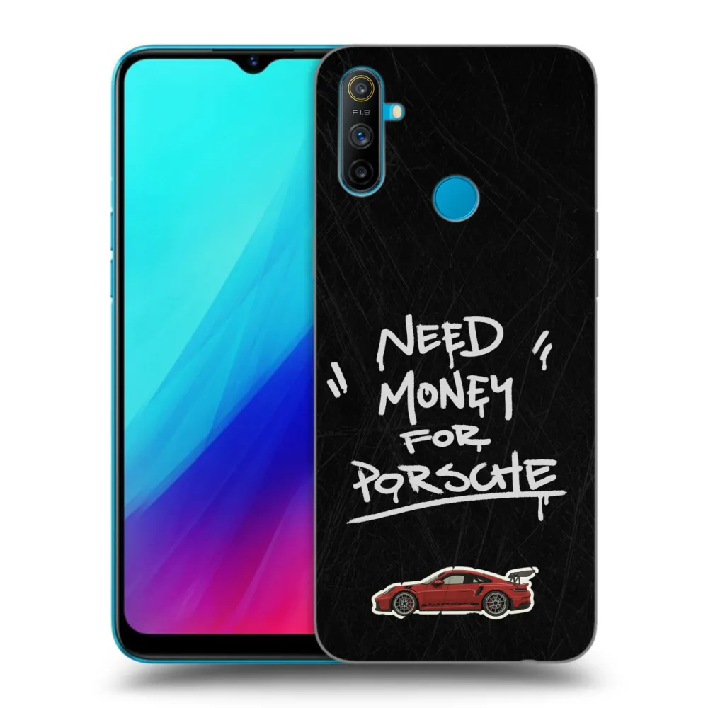 Picasee silikonowe czarne etui na Realme C3 - Dark Racer