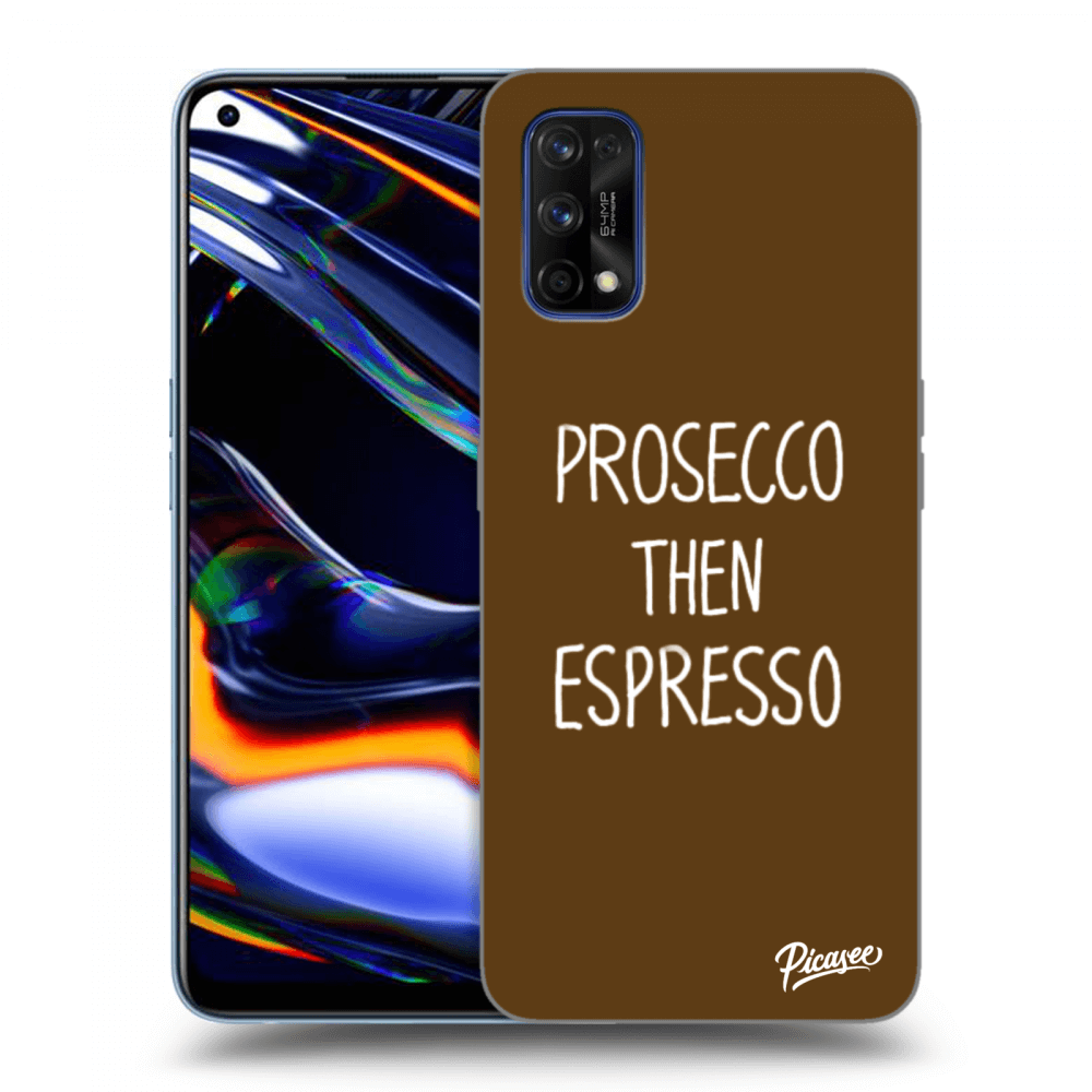 Picasee silikonowe czarne etui na Realme 7 Pro - Prosecco then espresso