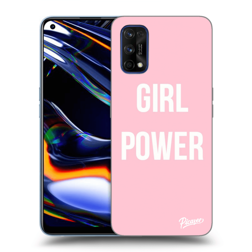 Picasee silikonowe czarne etui na Realme 7 Pro - Girl power