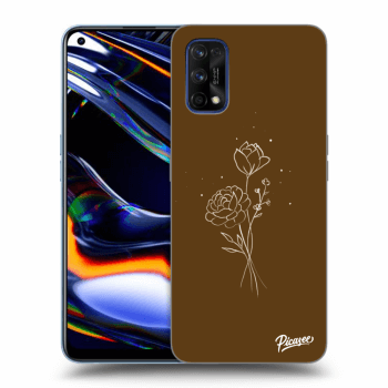 Etui na Realme 7 Pro - Brown flowers