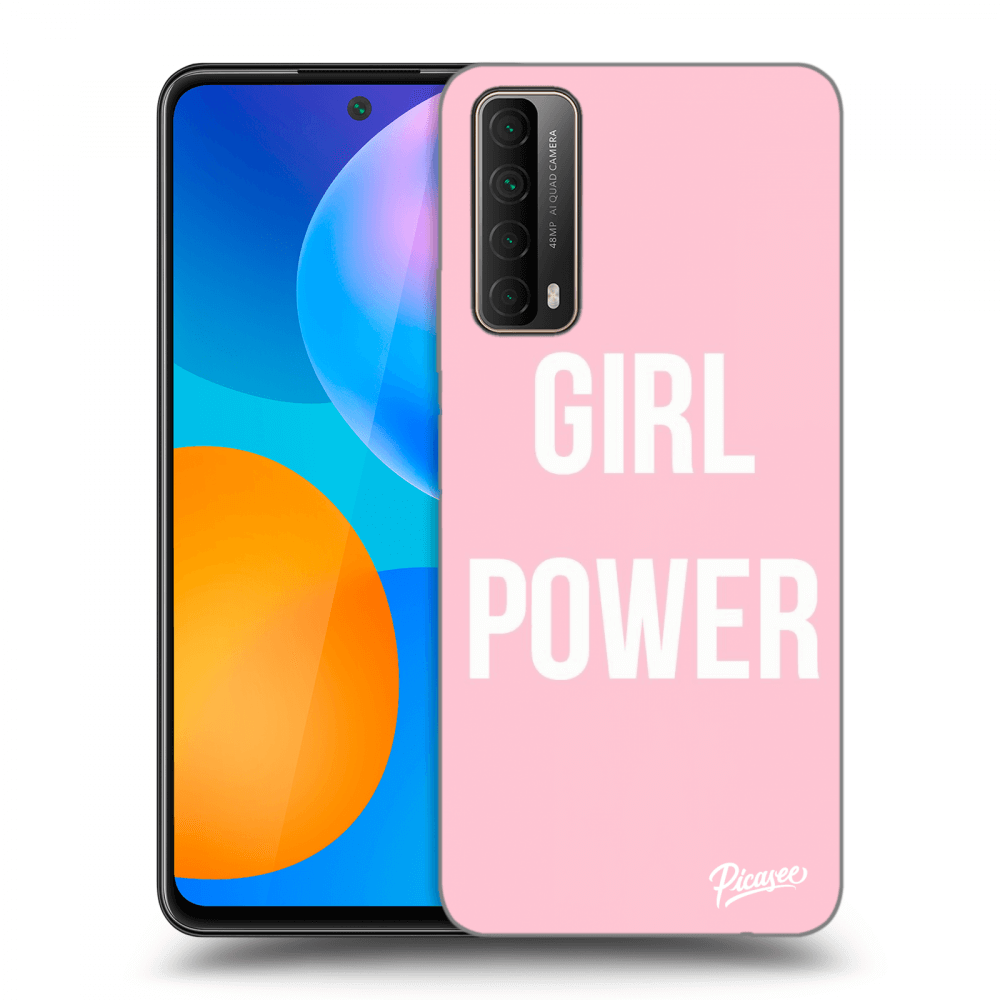 Picasee silikonowe czarne etui na Huawei P Smart 2021 - Girl power