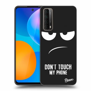 Picasee silikonowe czarne etui na Huawei P Smart 2021 - Don't Touch My Phone