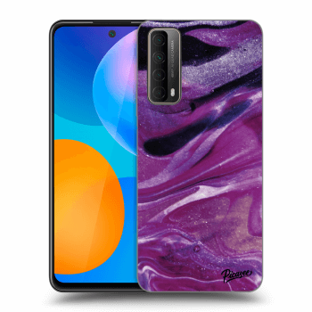 Etui na Huawei P Smart 2021 - Purple glitter