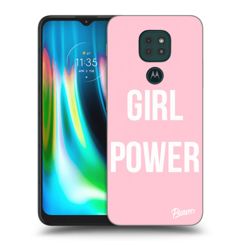 Picasee silikonowe przeźroczyste etui na Motorola Moto G9 Play - Girl power