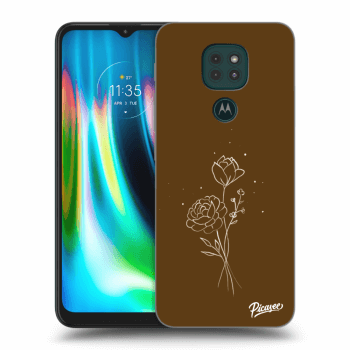 Etui na Motorola Moto G9 Play - Brown flowers