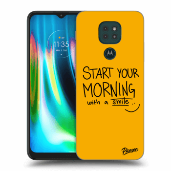 Picasee silikonowe czarne etui na Motorola Moto G9 Play - Smile