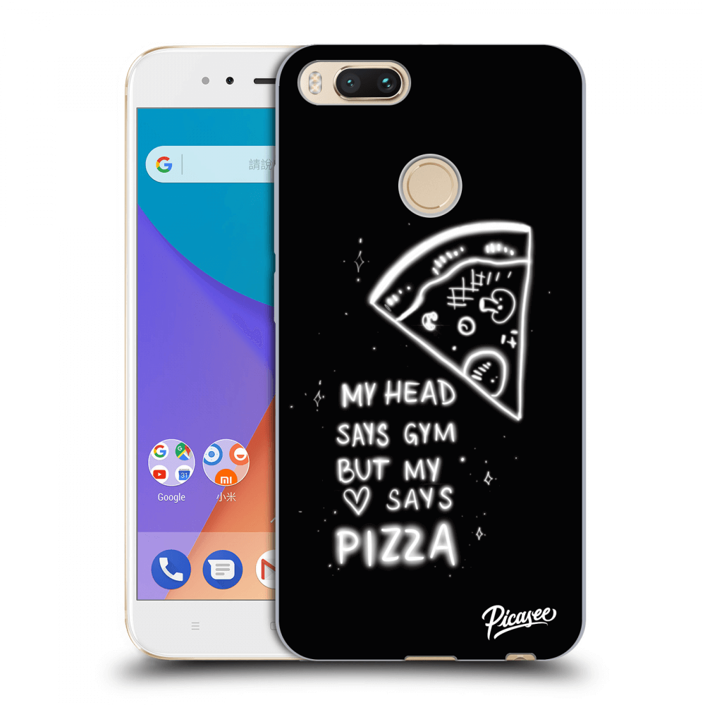 Picasee silikonowe przeźroczyste etui na Xiaomi Mi A1 Global - Pizza