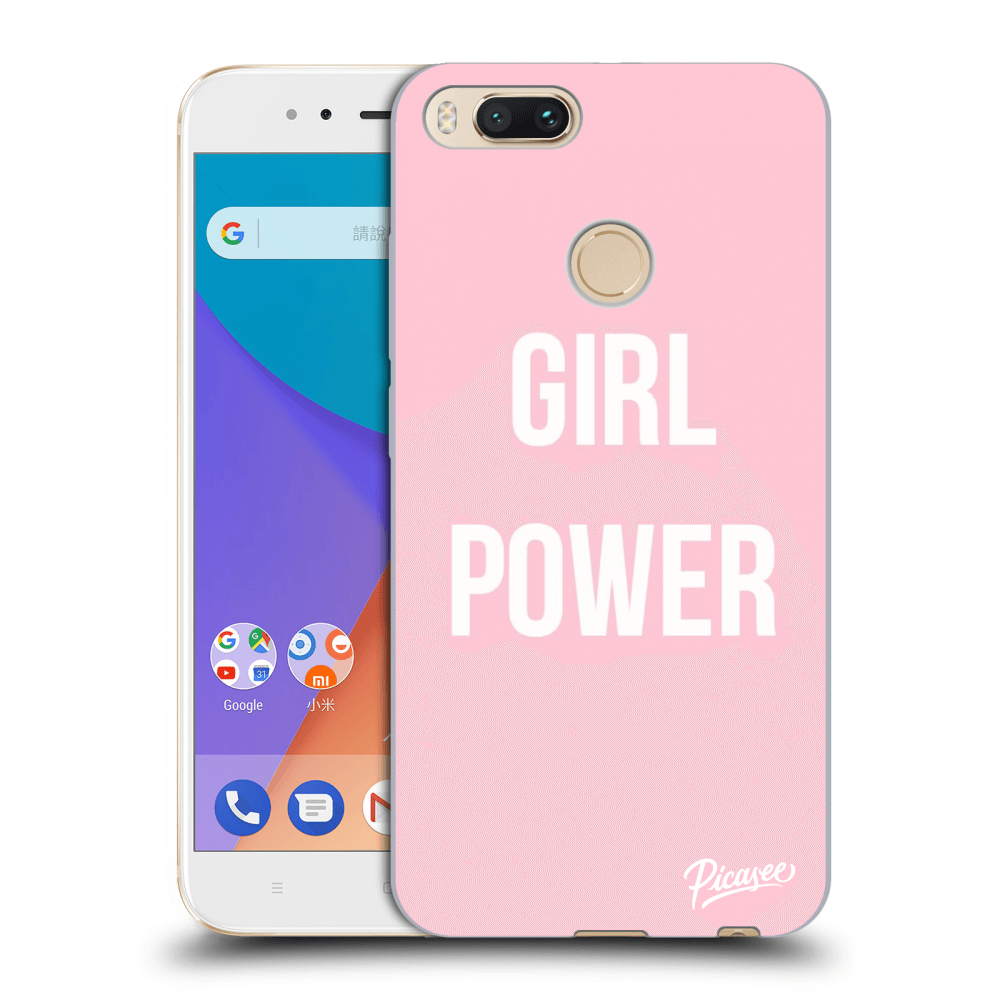 Picasee silikonowe przeźroczyste etui na Xiaomi Mi A1 Global - Girl power