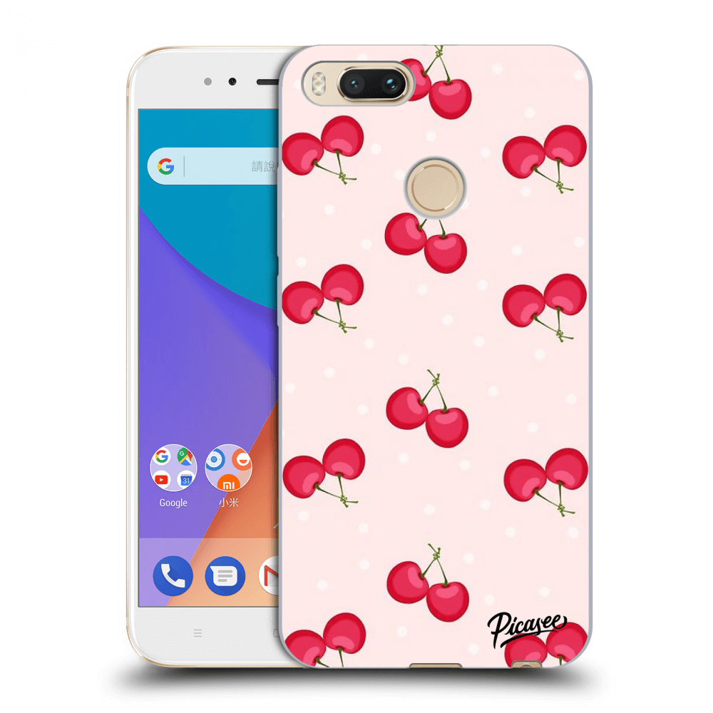 Picasee silikonowe przeźroczyste etui na Xiaomi Mi A1 Global - Cherries