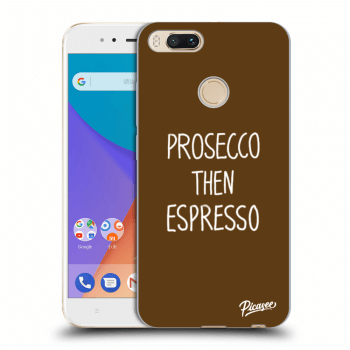 Picasee silikonowe przeźroczyste etui na Xiaomi Mi A1 Global - Prosecco then espresso