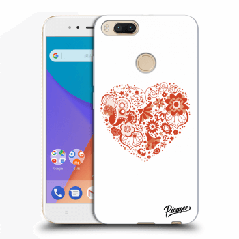 Picasee silikonowe przeźroczyste etui na Xiaomi Mi A1 Global - Big heart