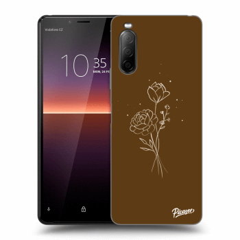 Etui na Sony Xperia 10 II - Brown flowers