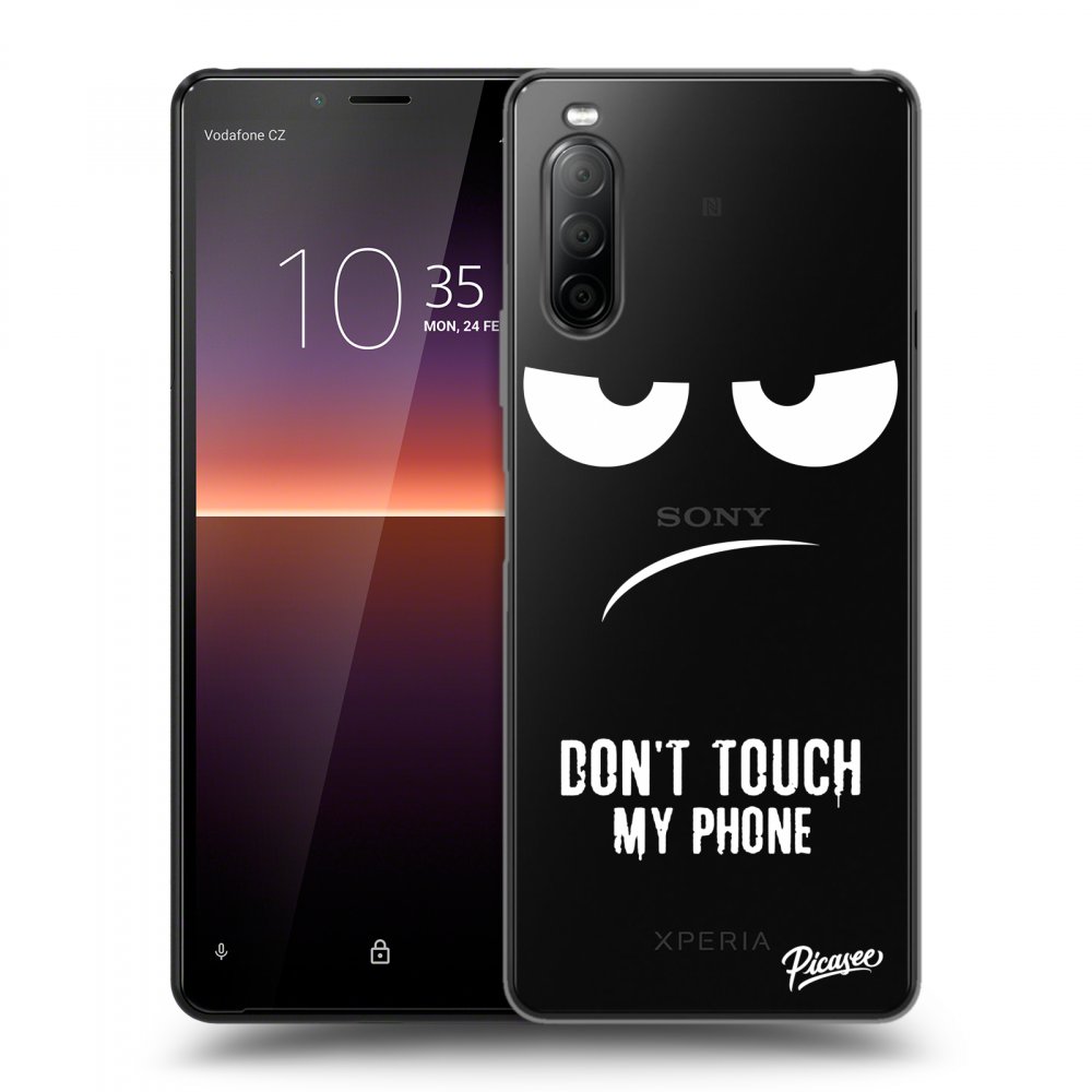 Picasee silikonowe przeźroczyste etui na Sony Xperia 10 II - Don't Touch My Phone