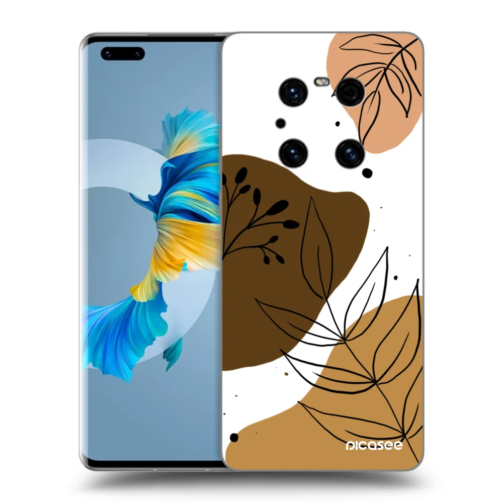 Picasee silikonowe czarne etui na Huawei Mate 40 Pro - Boho style