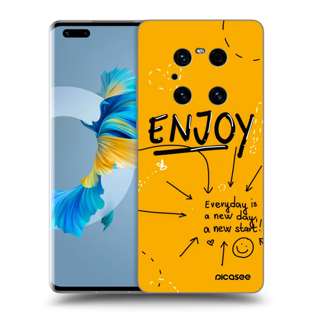 Picasee silikonowe czarne etui na Huawei Mate 40 Pro - Enjoy