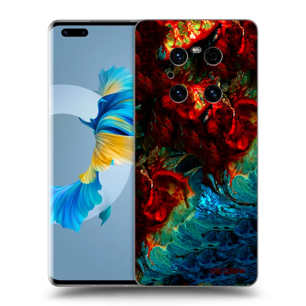 Picasee silikonowe czarne etui na Huawei Mate 40 Pro - Universe