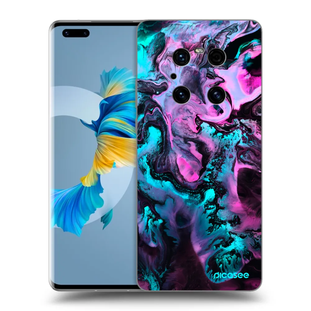 Picasee silikonowe czarne etui na Huawei Mate 40 Pro - Lean