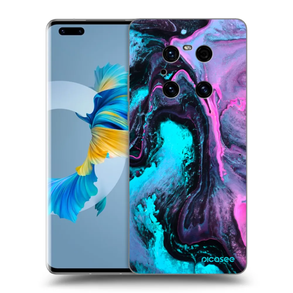 Picasee silikonowe czarne etui na Huawei Mate 40 Pro - Lean 2