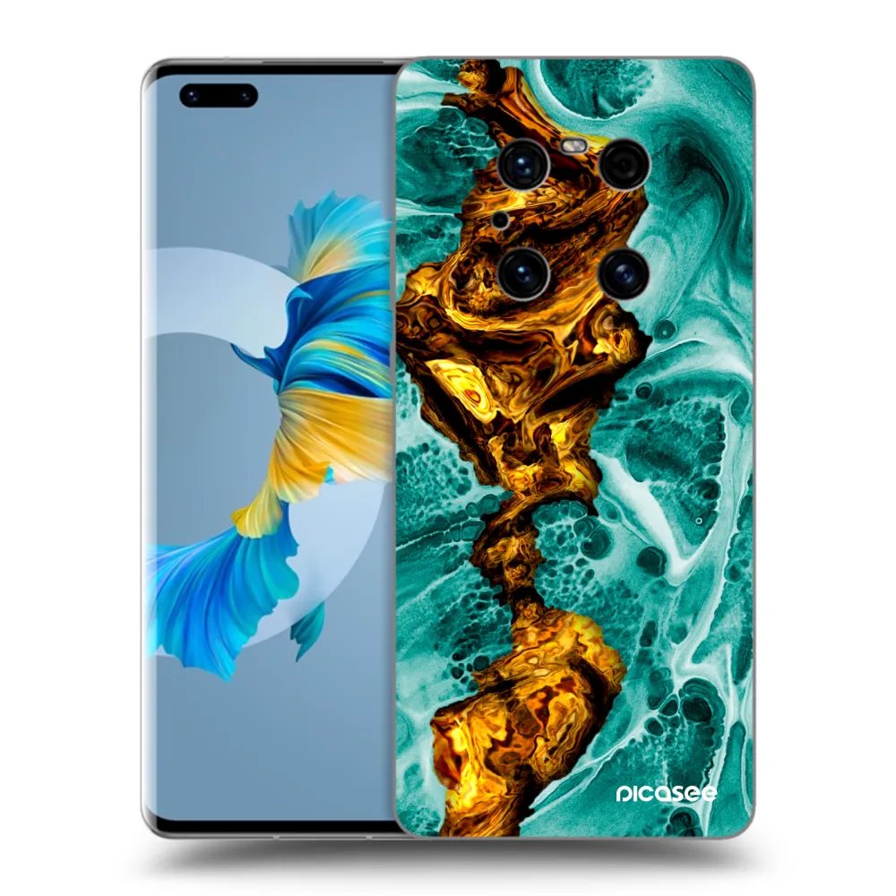 Picasee silikonowe czarne etui na Huawei Mate 40 Pro - Goldsky