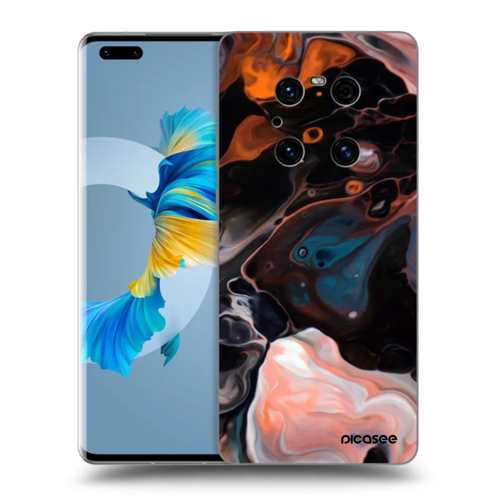Picasee silikonowe czarne etui na Huawei Mate 40 Pro - Cream