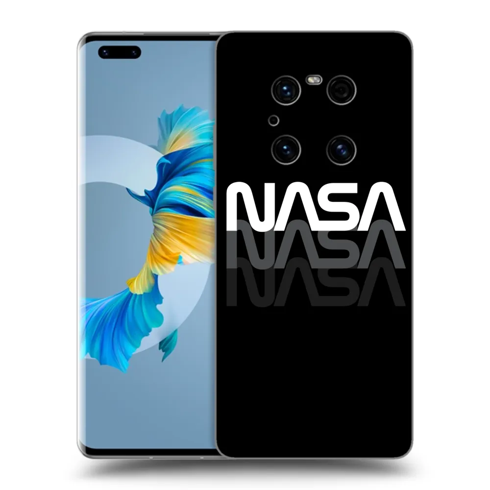 Picasee silikonowe czarne etui na Huawei Mate 40 Pro - NASA Triple