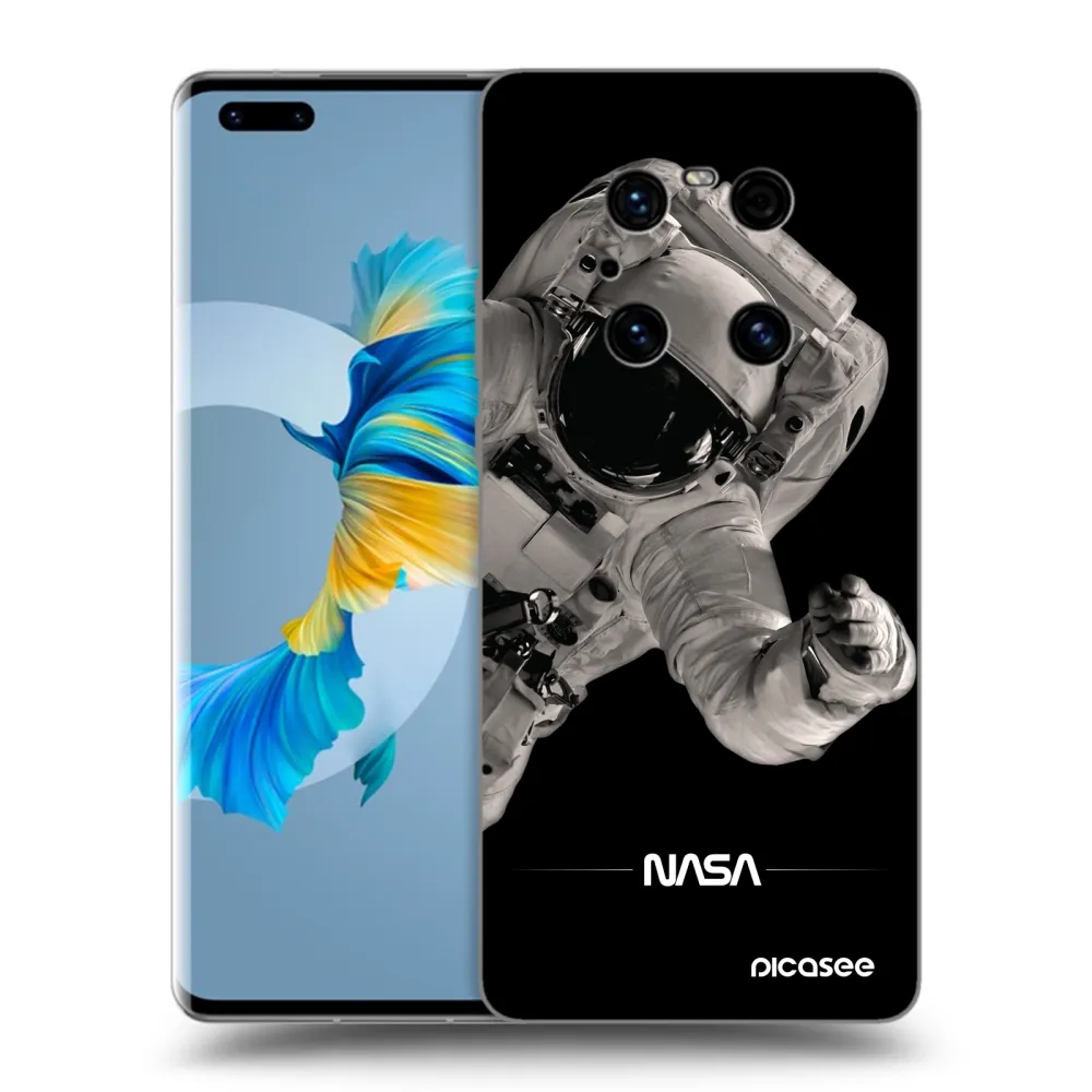 Picasee silikonowe czarne etui na Huawei Mate 40 Pro - Astronaut Big