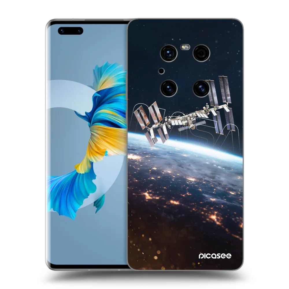 Picasee silikonowe czarne etui na Huawei Mate 40 Pro - Station