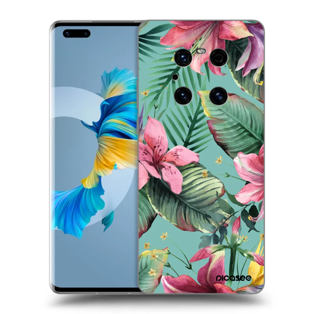 Picasee silikonowe czarne etui na Huawei Mate 40 Pro - Hawaii