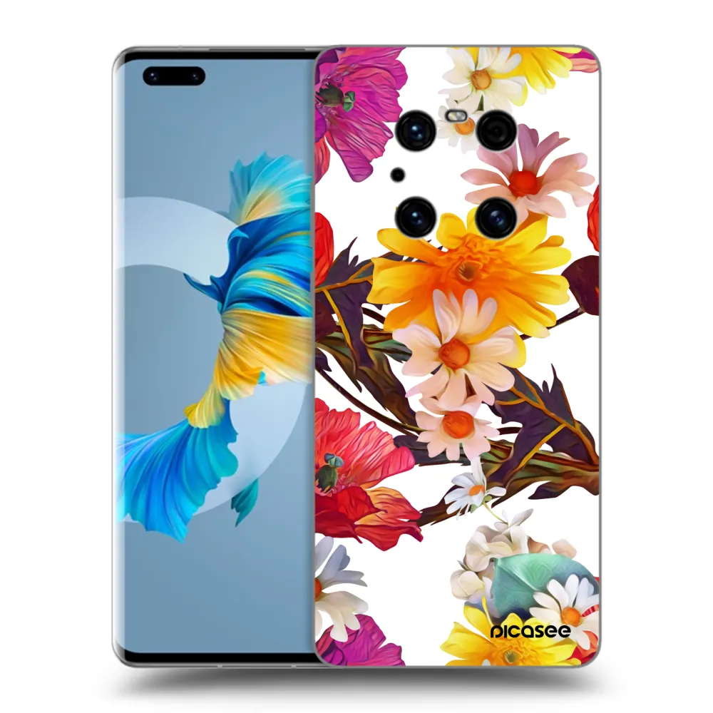 Picasee silikonowe czarne etui na Huawei Mate 40 Pro - Meadow