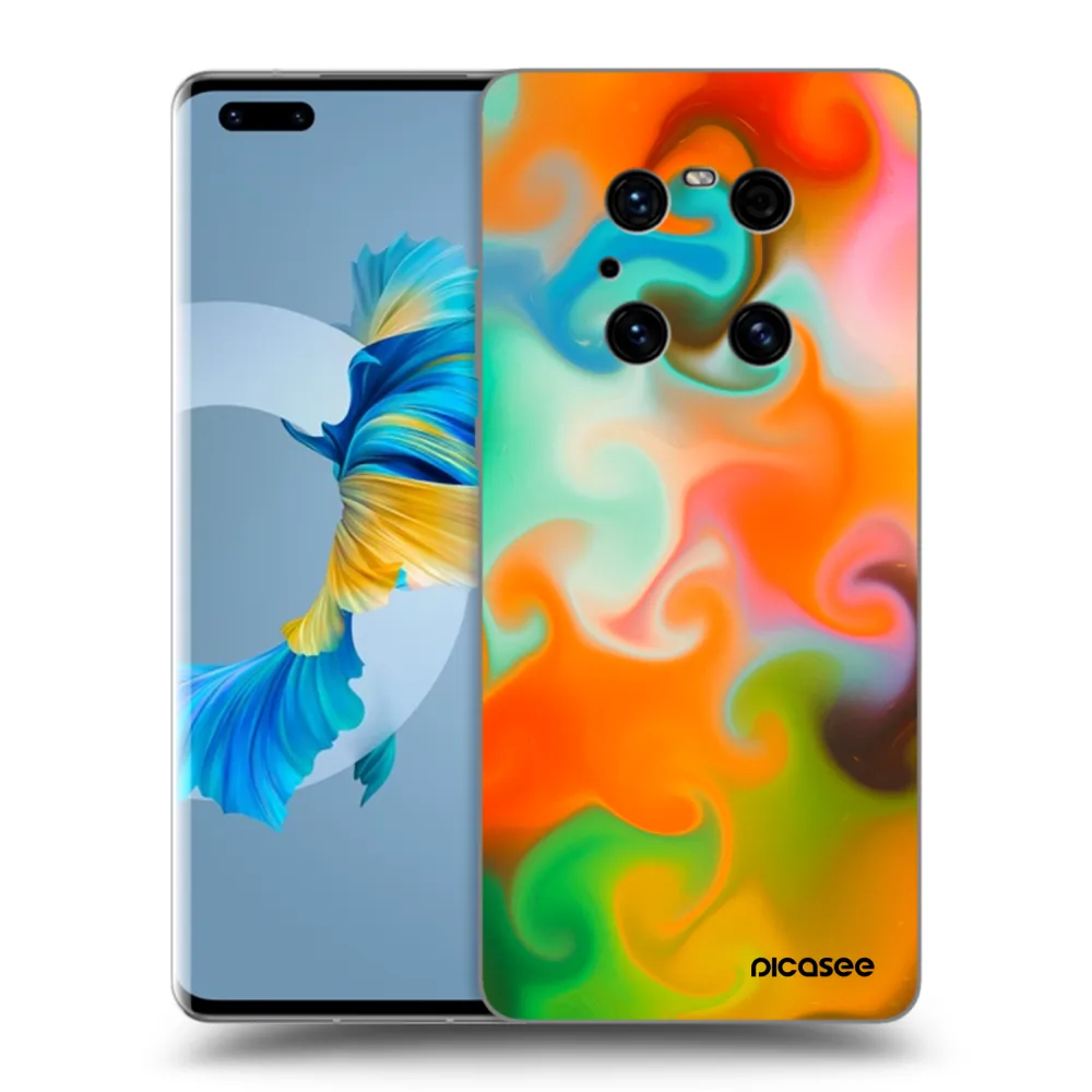 Picasee silikonowe czarne etui na Huawei Mate 40 Pro - Juice