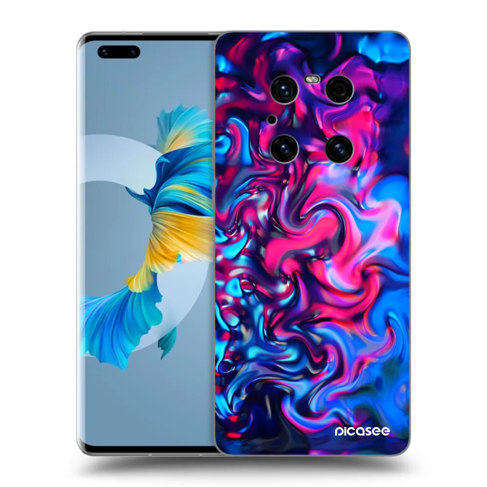 Picasee silikonowe czarne etui na Huawei Mate 40 Pro - Redlight