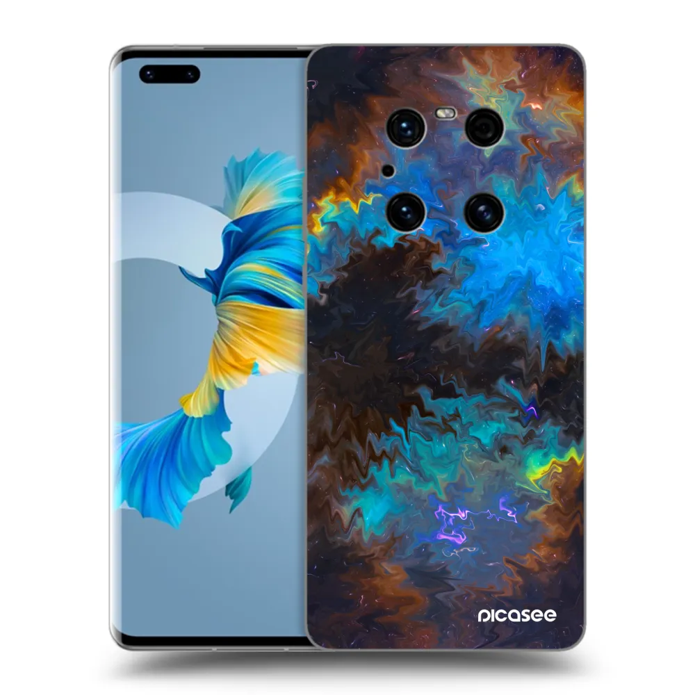 Picasee silikonowe czarne etui na Huawei Mate 40 Pro - Space