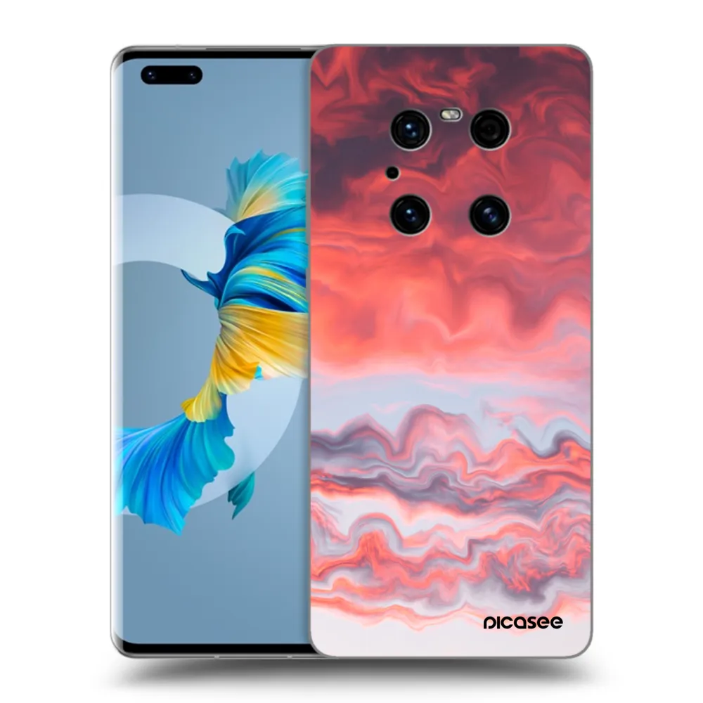 Picasee silikonowe czarne etui na Huawei Mate 40 Pro - Sunset