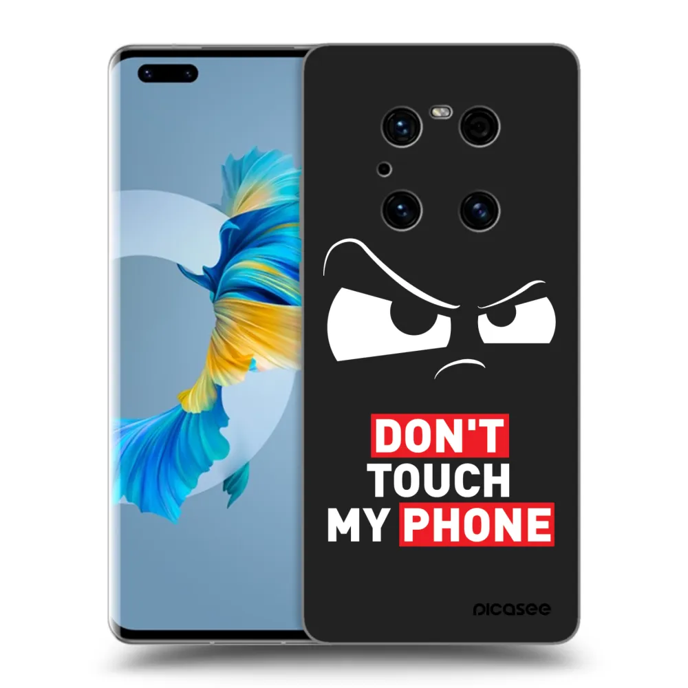 Picasee silikonowe czarne etui na Huawei Mate 40 Pro - Cloudy Eye - Transparent