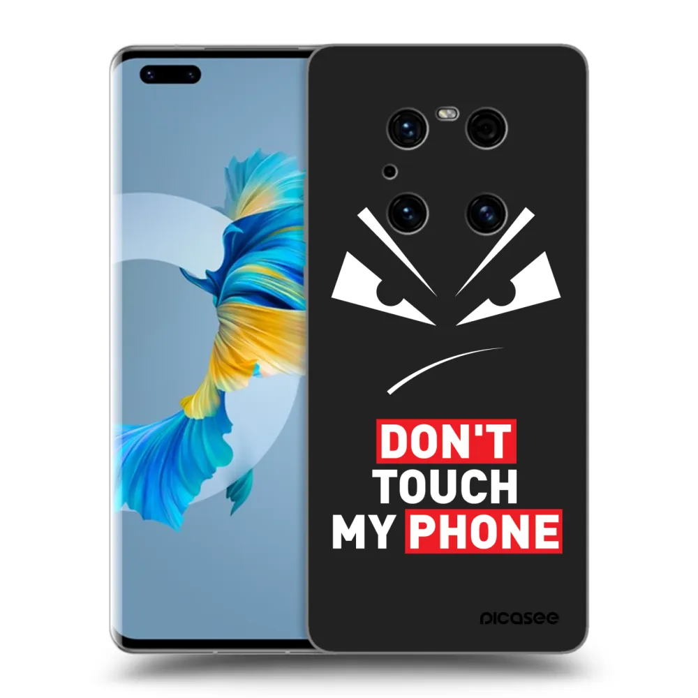 Picasee silikonowe czarne etui na Huawei Mate 40 Pro - Evil Eye - Transparent