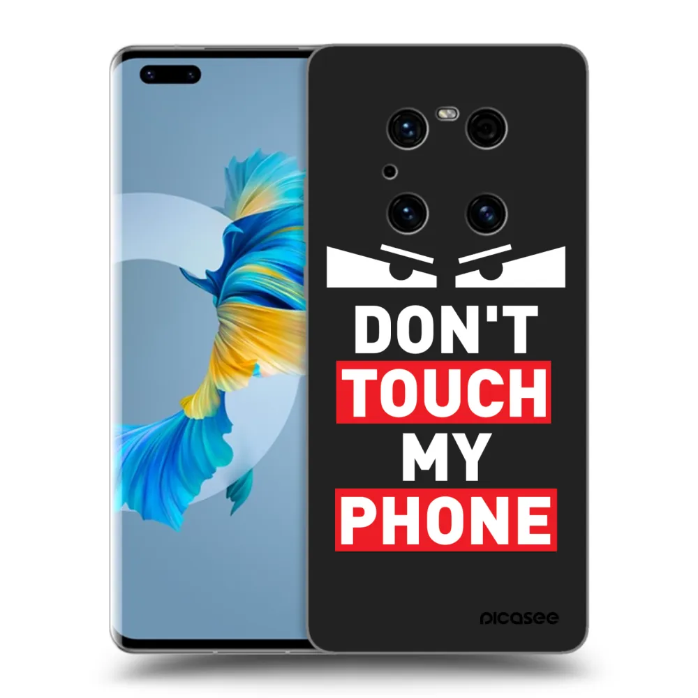 Picasee silikonowe czarne etui na Huawei Mate 40 Pro - Shadow Eye - Transparent