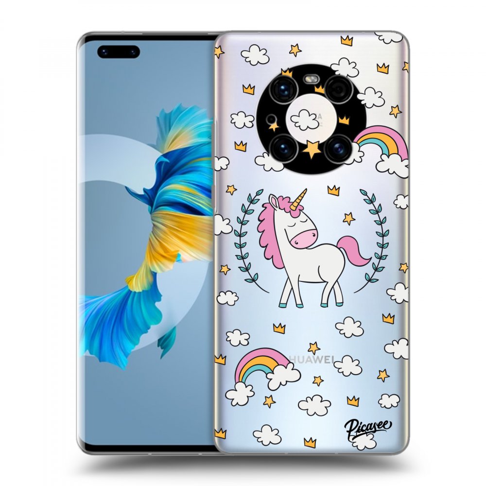 Picasee silikonowe przeźroczyste etui na Huawei Mate 40 Pro - Unicorn star heaven