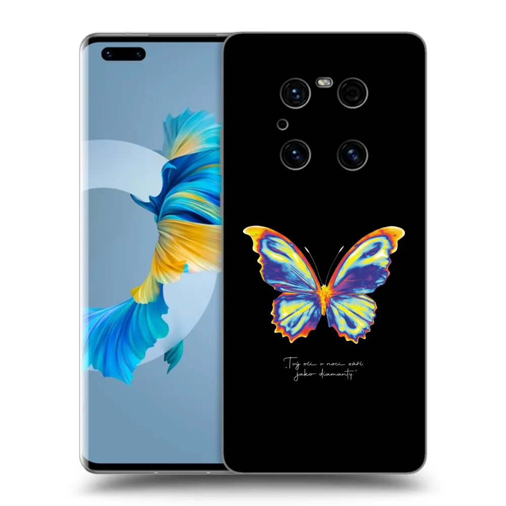 Picasee silikonowe czarne etui na Huawei Mate 40 Pro - Diamanty Black