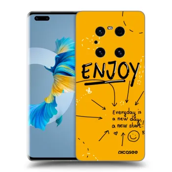 Picasee silikonowe czarne etui na Huawei Mate 40 Pro - Enjoy