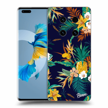 Picasee silikonowe przeźroczyste etui na Huawei Mate 40 Pro - Pineapple Color